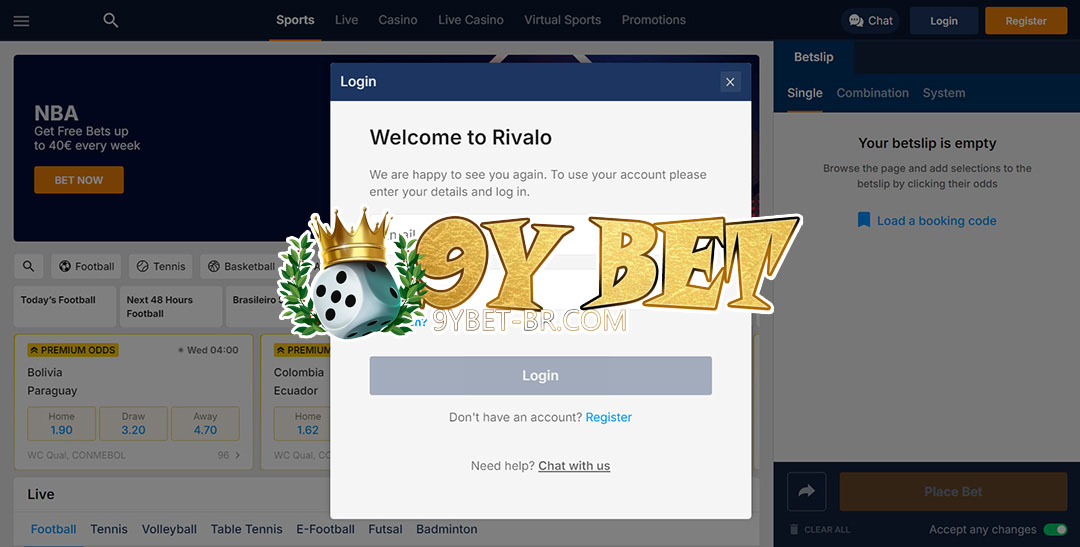 9y bet login